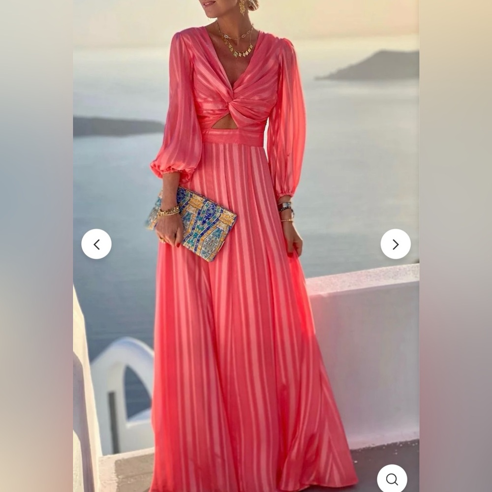 Elegant Pink Maxi Dress